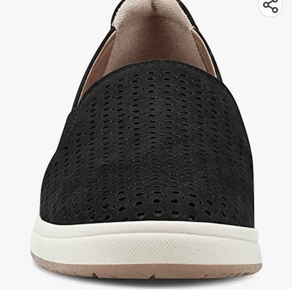 Earth Origins Eclipse Elin Black Perforated  Slip On Comfort Shoe Loafer - Picture 3 of 11